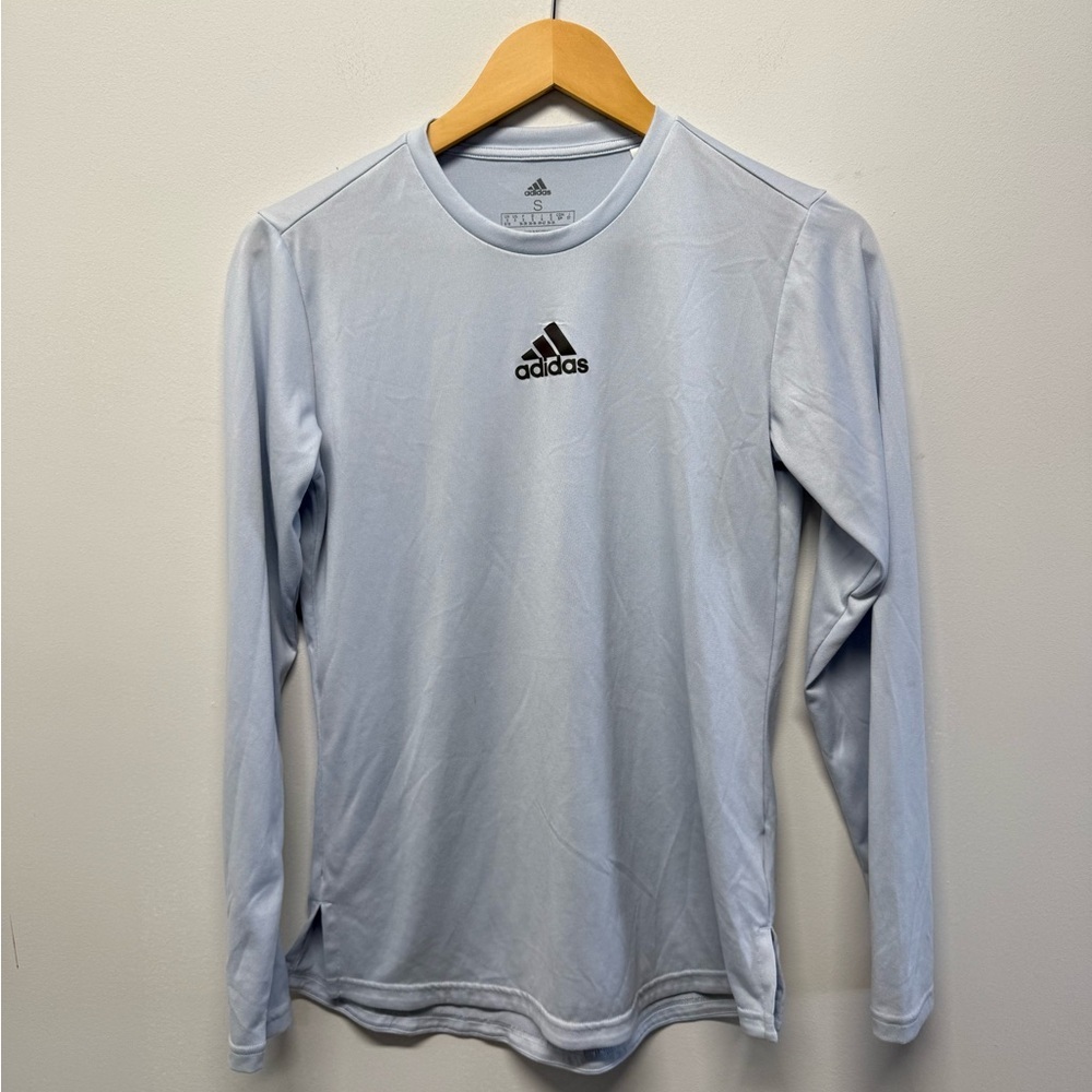 Adidas Light Blue Long Sleeve Shirt Women’s Small